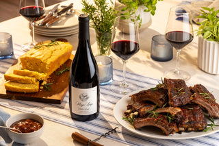 Grilled Baby Back Ribs with Peach Molasses Barbecue Sauce