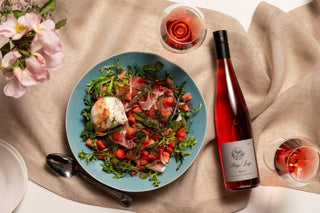 Watermelon, Prosciutto, and Burrata Salad with Amparo Rosé