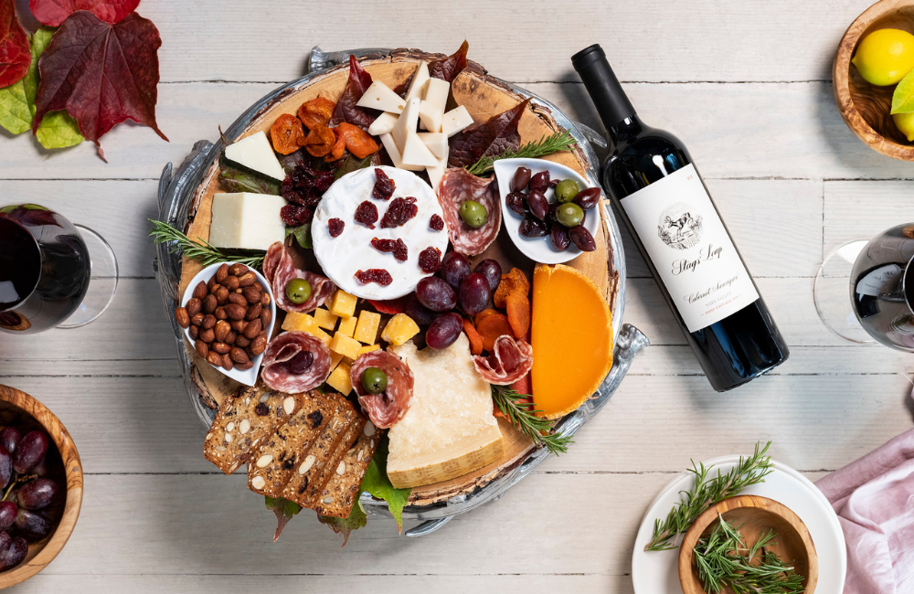 Holiday Charcuterie Board and Stags' Leap Cabernet