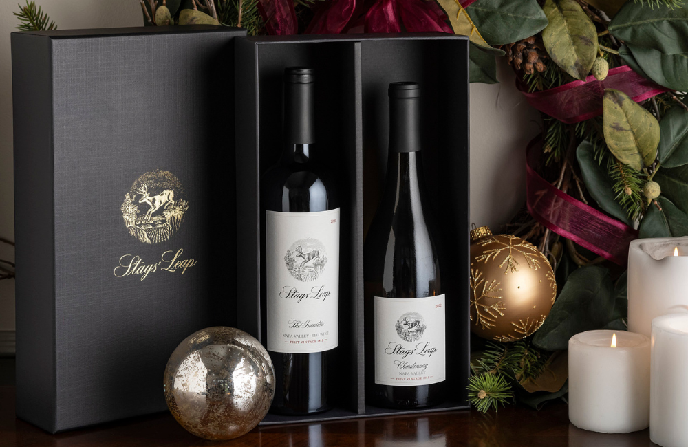Stags' Leap bottles with gift box