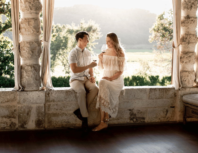 Couple at Stags' Leap Winery