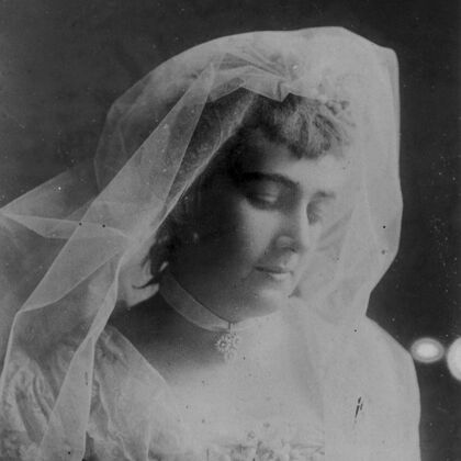 Stags' Leap historic photo of Winnie in Her Wedding Dress