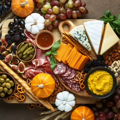 autumn cheese display