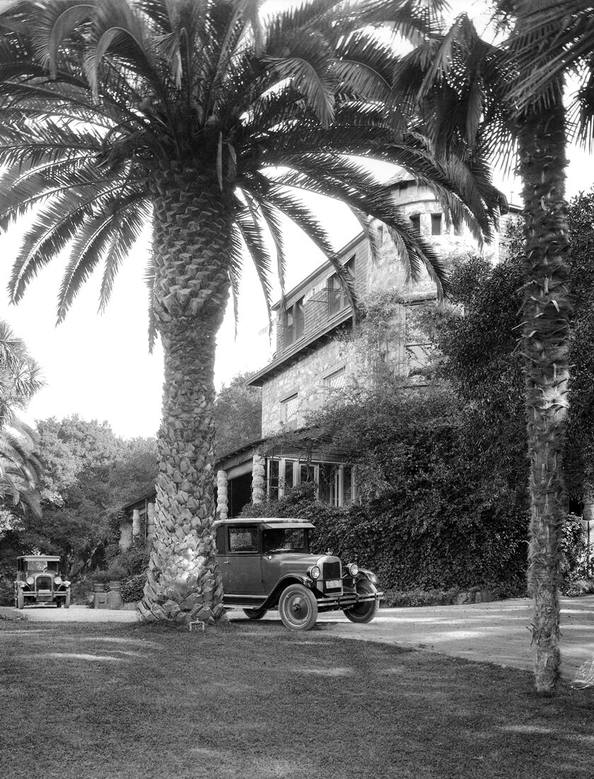 Historic Photo of Stags' Leap Manor House and Automobile