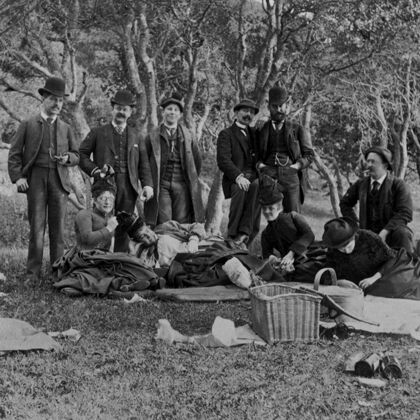 Stags' Leap Historic Photo of Guests Having a Party