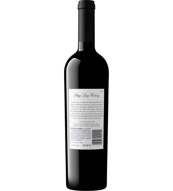 2018 Stags' Leap Napa Valley Merlot Bottle Shot Back Label