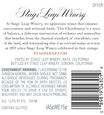 2018 Stags' Leap Napa Valley Chardonnay Back Label, image 3