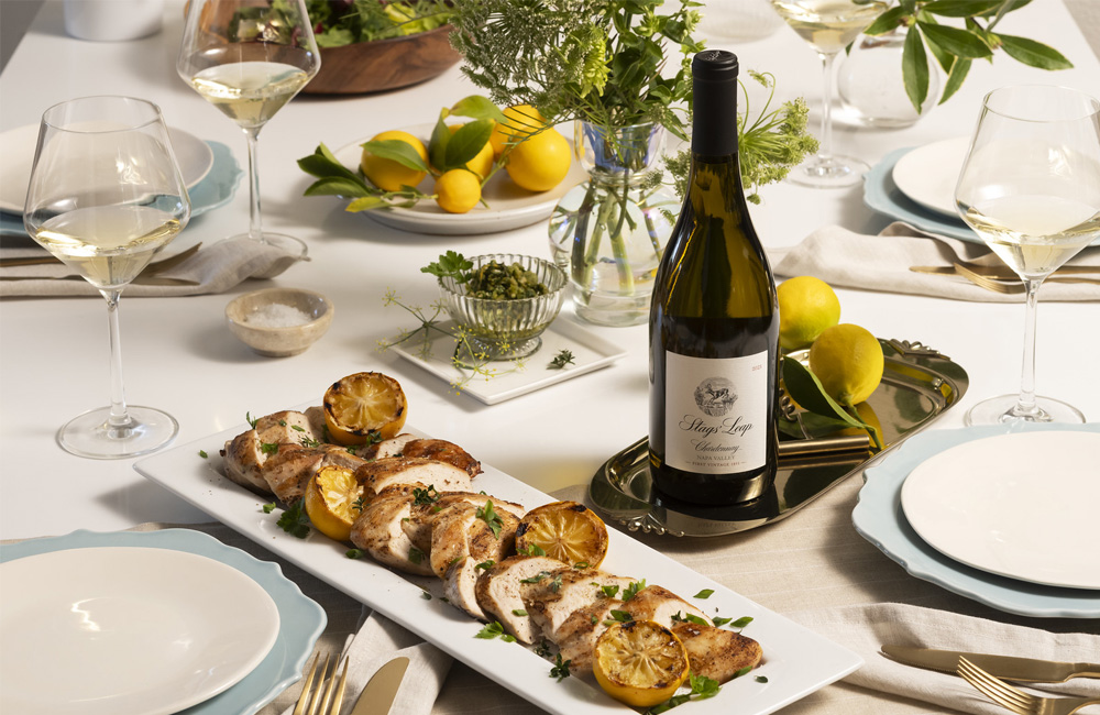 Lemon Herb Grilled Chicken with White Peach Salsa 